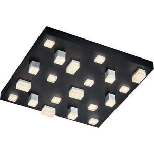 Černé LED stropní svítidlo s kovovým stínidlem 45x45 cm Civeto – CINQUE obraz