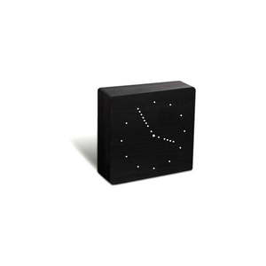 Černý budík s bílým LED displejem Gingko Analogue Click Clock obraz