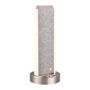 Šedá LED stolní lampa s hlasovým ovládáním/s ovládáním pomocí mobilní aplikace s textilním stínidlem (výška 51 cm) Cicara – CINQUE obraz