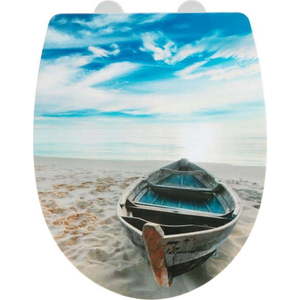 Záchodové prkénko s automatickým zavíráním 36, 5 x 45 cm Boat – Wenko obraz