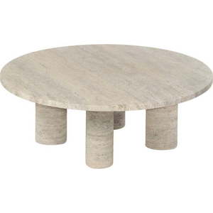 Béžový kamenný kulatý konferenční stolek ø 75 cm Volos – Blomus obraz