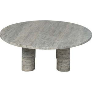 Šedý kamenný kulatý konferenční stolek ø 75 cm Volos – Blomus obraz