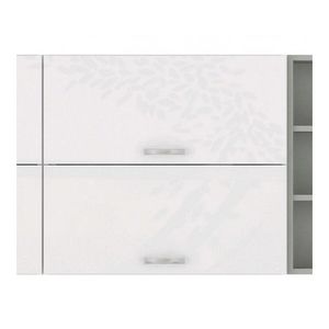 Horní kuchyňská skříňka Bianka 80GU, 80 cm, bílý lesk obraz