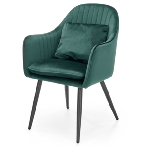 Jídelní židle SCK-464 tmavě zelená/černá obraz