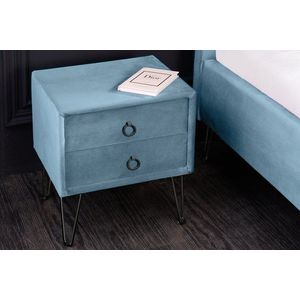 Noční stolek IMAS Dekorhome Modrá, Noční stolek IMAS Dekorhome Modrá obraz