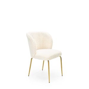 HALMAR Designová židle K474 krémová/zlatá obraz