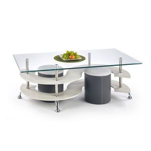 HALMAR Konferenční stolek s taburety Linah bílý/šedý obraz