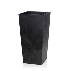 DekorStyle Květináč Porto 57x29 cm černý beton obraz