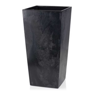 DekorStyle Květináč Porto 68x35 cm černý beton obraz