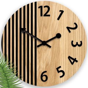 Dřevěné nástěnné hodiny London Black obraz