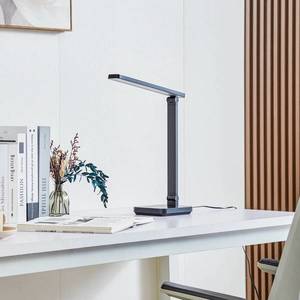 Lindby Nabíjecí stolní lampa Lindby LED Rylas, černá, USB, CCT obraz