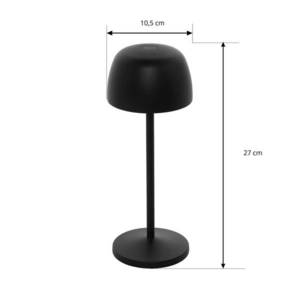 Lindby Nabíjecí stolní lampa LED Lindby Arietty, černá, sada 3 kusů obraz