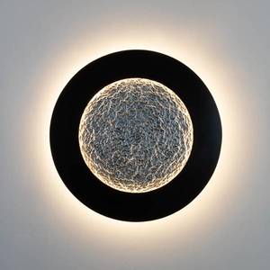 Holländer Nástěnné svítidlo LED Luna Pietra, hnědočerná/stříbrná, Ø 80 cm obraz