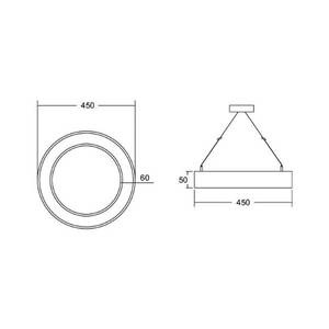 BRUMBERG BRUMBERG Biro Circle Ring5 direct 45 cm, CA, CCT, stříbrná obraz