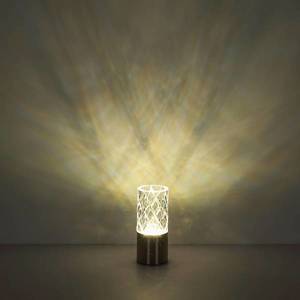 Globo Nabíjecí stolní lampa LED Lunki, matná černá, výška 19 cm, CCT obraz