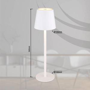 Globo Nabíjecí stolní lampa LED Vannie, bílá, výška 36 cm, CCT obraz