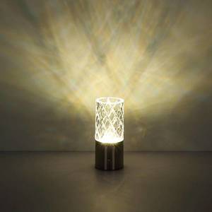 Globo Nabíjecí stolní lampa LED Lunki, mosazná barva, výška 19 cm, CCT obraz