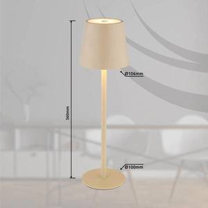 Globo LED dobíjecí stolní lampa Vannie, písková barva Výška 36 cm, CCT obraz