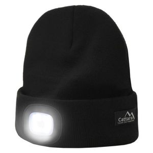 Cattara 93293 Čepice BLACK s LED svítilnou USB nabíjení obraz