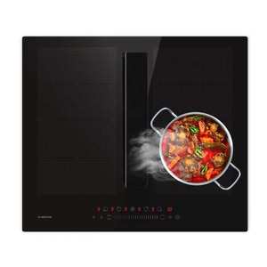 Klarstein Chef-Fusion Down Air System, indukční sporák + DownAir digestoř, 60 cm, 600 m³/h EEC A obraz