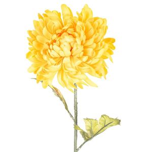 Umělá chryzantéma, v. 74 cm, žlutá obraz