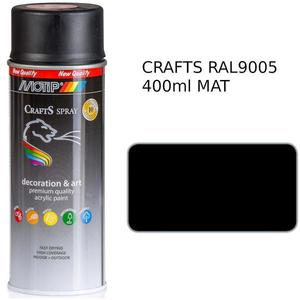 Sprej Crafts černá mat RAL9005 400ml obraz