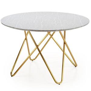 Stůl Bonello 120 Mdf/Ocel – Popelavý/Zlatý obraz