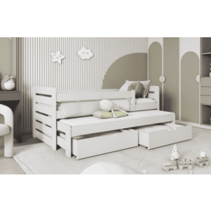 Detská posteľ s prístelkou Tomasz II Provedení: Borovice přírodní obraz