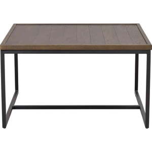 Tmavě hnědý konferenční stolek s deskou z dubového dřeva ø 70 cm Deerfield – Rowico obraz