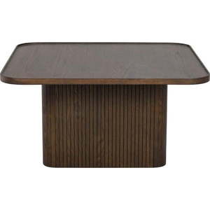Tmavě hnědý konferenční stolek v dekoru dubu ø 80 cm Sullivan – Rowico obraz