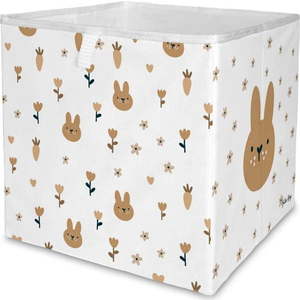 Bílý látkový dětský organizér na hračky 32x32x32 cm Sweet Bunnies – Butter Kings obraz