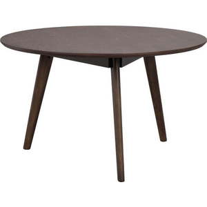 Tmavě hnědý konferenční stolek v dekoru dubu ø 90 cm Yumi – Rowico obraz