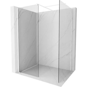 MEXEN/S Kioto ścianka prysznicowa Walk-in 90 x 90 cm, transparent, bílá 800-090-202-20-00-090 obraz