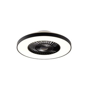 Stropní ventilátor černý včetně LED s dálkovým ovládáním - Climo obraz
