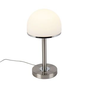 Vintage stolní lampa z oceli včetně LED a dotyku - Bauhaus obraz
