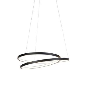 Designová závěsná lampa černá 55cm včetně LED stmívatelné - Rowan obraz