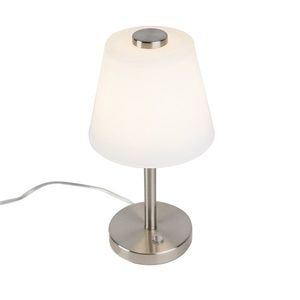 Designová stolní lampa ocelová stmívatelná včetně LED - Regno obraz