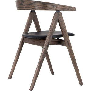 Černo-hnědá jídelní židle z dubového dřeva Ava – Gazzda obraz