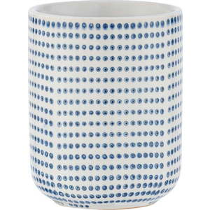 Modro-bílý keramický kelímek na kartáčky Wenko Nole obraz