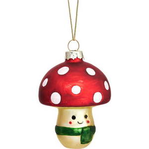 Skleněná vánoční ozdoba Happy Mushroom – Sass & Belle obraz