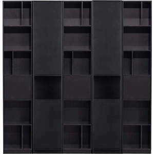 Černá modulární knihovna z borovicového dřeva 200x210 cm Finca – WOOOD obraz