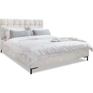 Krémová čalouněná dvoulůžková postel s roštem 140x200 cm Eve – Miuform obraz