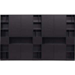Černá modulární knihovna z borovicového dřeva 340x210 cm Finca – WOOOD obraz