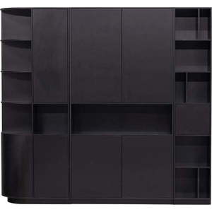 Černá modulární knihovna z borovicového dřeva 228x210 cm Finca – WOOOD obraz