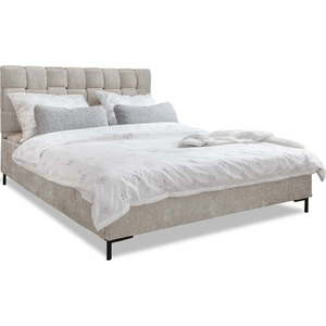 Béžová čalouněná dvoulůžková postel s roštem 180x200 cm Eve – Miuform obraz