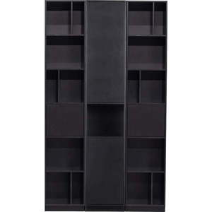 Černá modulární knihovna z borovicového dřeva 120x210 cm Finca – WOOOD obraz