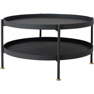 Černý konferenční stolek CustomForm Hanna, ⌀ 60 cm obraz