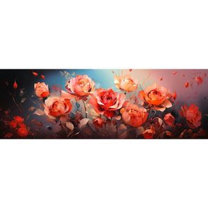OBRAZ NA PLÁTNĚ, květiny, 115/55 cm obraz