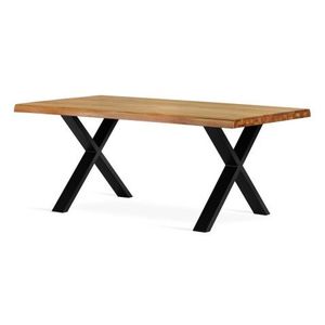 Kovově - dřevěné jídelní stoly obraz