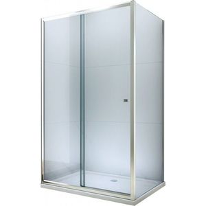 MEXEN/S Apia obdélníkový sprchový kout 140x80, transparent, chrom + vanička 840-140-080-01-00-4010 obraz